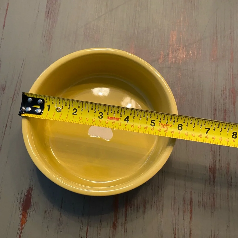 Fido’s Diner brsnd new 6” pet bowl - citrine striped adorable paw print